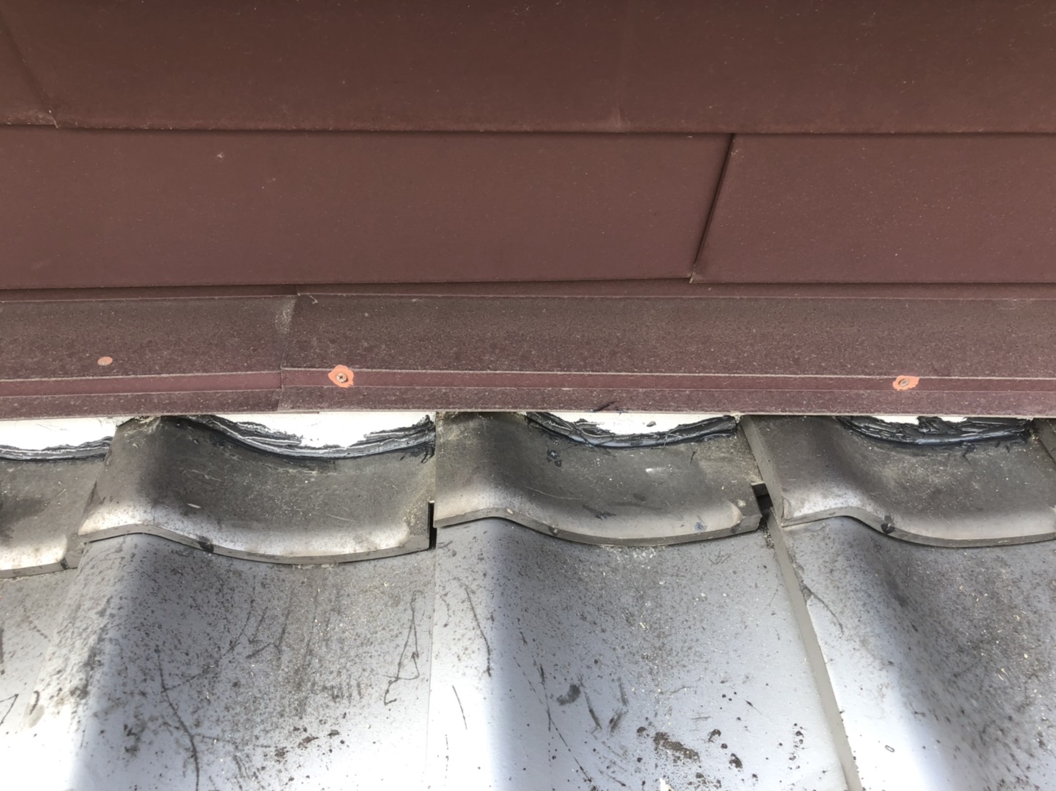 屋根面土塗り替え修繕